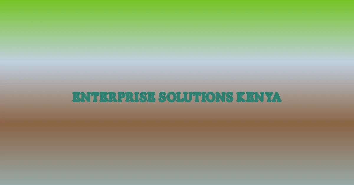 enterprise solutions Kenya