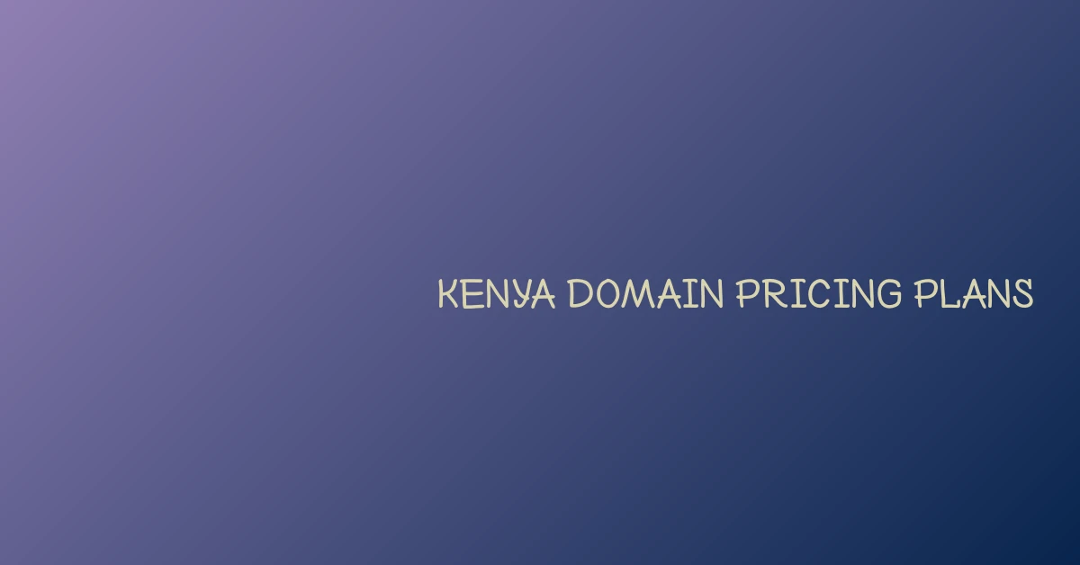kenya domain pricing plans