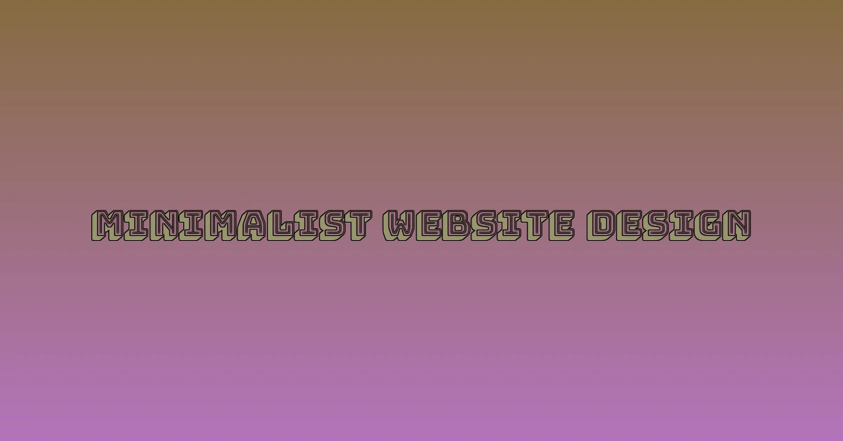 minimalist website design Kenya