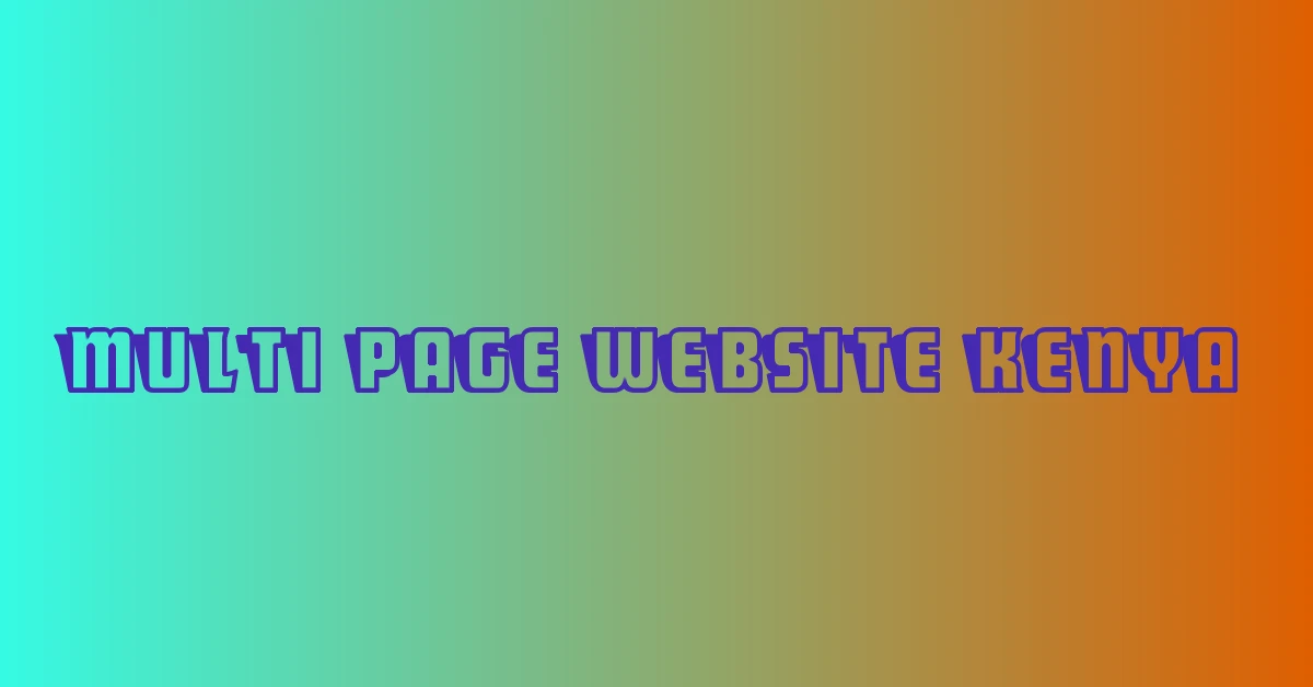 multi page website Kenya