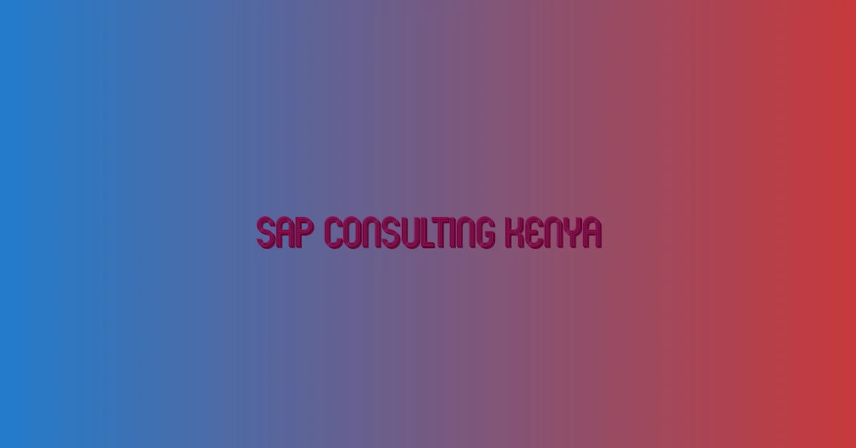 sap consulting kenya