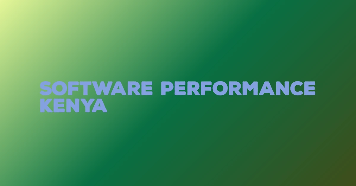 software performance optimization Kenya